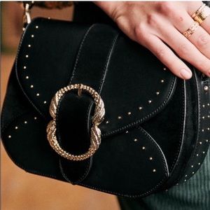 Sézane Oli Bag Black with Studs